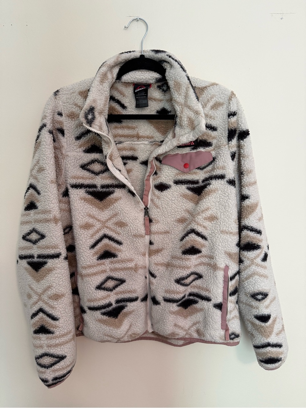 Gerry Weber Cream Sherpa Jacket with Black Accent